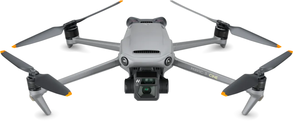 Grå drone med kamera